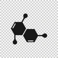 ícone da ciência em estilo simples. ilustração em vetor célula dna em fundo branco isolado. conceito de negócio de evolução da molécula.