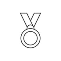 ícone de medalha em estilo simples. prêmio sinal ilustração vetorial no fundo branco isolado. conceito de negócio de prêmio troféu. vetor