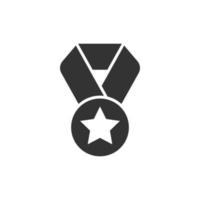ícone de medalha em estilo simples. prêmio sinal ilustração vetorial no fundo branco isolado. conceito de negócio de prêmio troféu. vetor