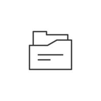 ícone de pasta de arquivo em estilo simples. documentos arquivo ilustração vetorial no fundo isolado. conceito de negócio de armazenamento. vetor