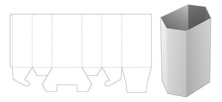 modelo de caixa alta para papelaria hexagonal vetor
