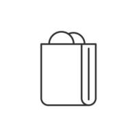 ícone de sacola de compras em estilo simples. bolsa sinal ilustração vetorial no fundo branco isolado. conceito de negócio de pacote. vetor