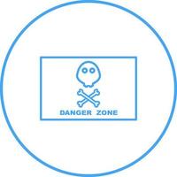 ícone de vetor de zona de perigo