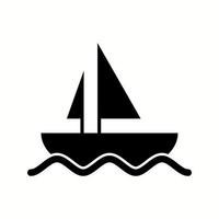 ícone de glifo de vetor de barco exclusivo