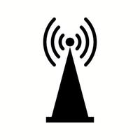 ícone de glifo de vetor de antena exclusivo