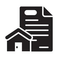 ilustração de estilo vetorial de hipoteca. ícone sólido de negócios e finanças. vetor