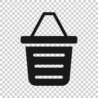 adicione ao ícone do carrinho em estilo simples. ilustração vetorial de compras em fundo branco isolado. conceito de negócio de cesta. vetor
