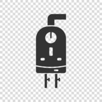 ícone de caldeira a gás em estilo simples. ilustração em vetor aquecedor em fundo isolado. conceito de negócio de sinal de ebulição.