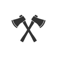 ícone de machado em estilo simples. ilustração em vetor lenhador em fundo branco isolado. conceito de negócio de lâmina.