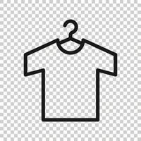 ícone de camiseta em estilo simples. ilustração vetorial de roupas casuais em fundo branco isolado. conceito de negócio de desgaste polo. vetor