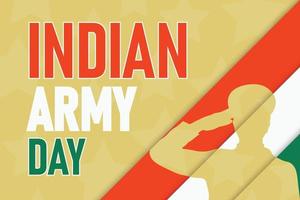 fundo do dia do exército indiano. vetor
