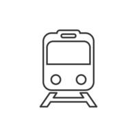 ícone do metrô em estilo simples. trem ilustração vetorial de metrô em fundo branco isolado. conceito de negócio de carga ferroviária. vetor