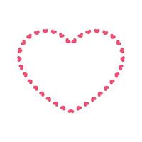 moldura em forma de coração com design de padrão de coração. elemento decorativo mínimo simples do dia dos namorados. vetor