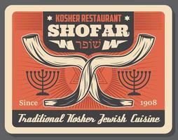 cartaz de restaurante kosher tradicional judeu