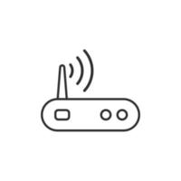 ícone do roteador wi-fi em estilo simples. ilustração vetorial de banda larga em fundo branco isolado. conceito de negócio de conexão com a internet. vetor