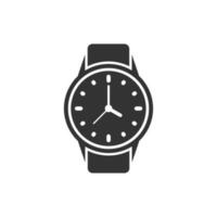 ícone de relógio de pulso em estilo simples. ilustração vetorial de relógio de mão em fundo branco isolado. conceito de negócio de pulseira de tempo. vetor