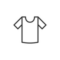 ícone de camiseta em estilo simples. ilustração vetorial de roupas casuais em fundo branco isolado. conceito de negócio de desgaste polo. vetor