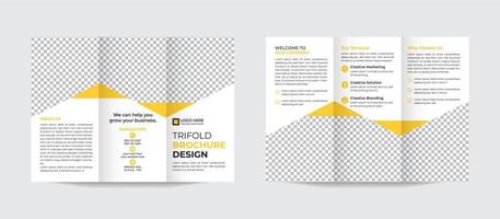 modelo de design de brochura com três dobras de negócios profissionais corporativos pro vector