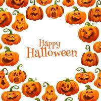 cartão de saudação de abóbora de halloween do feriado de outono vetor