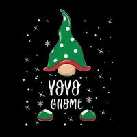 gnomo ioiô, design vetorial de gnomos de natal vetor