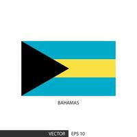 bandeira quadrada bahamas em fundo branco e especificar é vetor eps10.