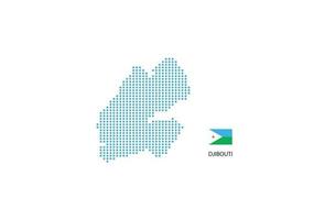 djibouti map design círculo azul, fundo branco com bandeira djibouti. vetor