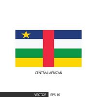 bandeira quadrada da África Central em fundo branco e especificar é o vetor eps10.