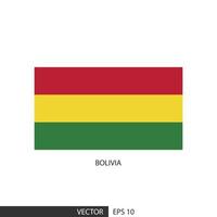 Bandeira quadrada da Bolívia em fundo branco e especificar é o vetor eps10.