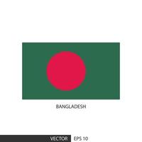 bandeira quadrada de bangladesh em fundo branco e especificar é vetor eps10.