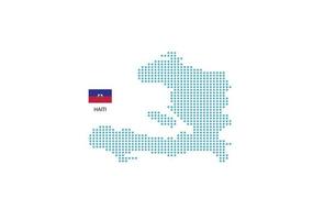 haiti map design círculo azul, fundo branco com bandeira do haiti. vetor