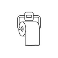 ícone de papel higiênico em estilo simples. ilustração vetorial limpa no fundo isolado. conceito de negócio de sinal de banheiro wc. vetor