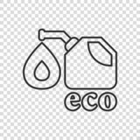 ícone da lata de gasolina em estilo simples. a gasolina pode ilustração vetorial no fundo branco isolado. conceito de negócio de sinal de recipiente de combustível. vetor