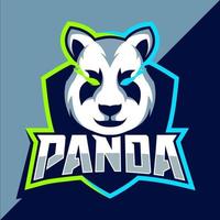 design do logotipo do mascote panda esport vetor