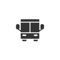 ícone de ônibus em estilo simples. ilustração em vetor treinador em fundo branco isolado. conceito de negócio de veículo autobus.