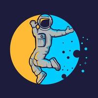 lindo estilo hip-hop de astronauta vetor