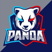 design do logotipo do mascote panda esport vetor