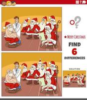 tarefa de diferenças com Papai Noel no médico vetor