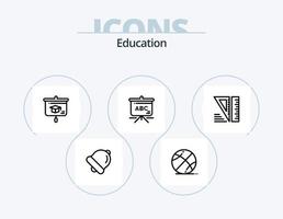 design de ícone do pacote de 5 ícones de linha de educação. progresso. escala. Ciência. lápis. Educação vetor