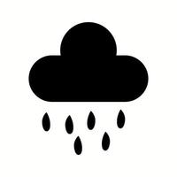 ícone de glifo de vetor de chuva exclusivo
