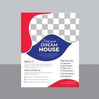 flyer profissional de venda de casa para agência imobiliária vetor
