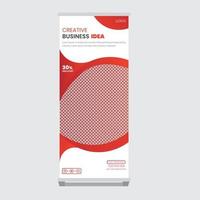 estande de exibição de banner roll-up de negócios para fins de apresentação vetor