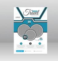 design de folheto de negócios e modelo de página de capa de brochura para agência de viagens vetor