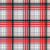 check tartan pattern seamless fabric é um tecido estampado que consiste em faixas cruzadas, horizontais e verticais em várias cores. os tartans são considerados um ícone cultural da Escócia. vetor