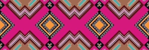 étnico asteca ikat padrão sem costura têxtil ikat diamante padrão sem costura design de vetor digital para impressão saree kurti borneo tecido asteca pincel símbolos amostras elegantes