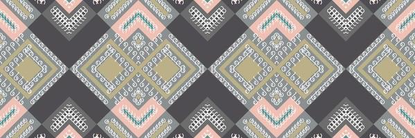 ikat padrão sem costura ikat textura batik têxtil padrão sem costura design de vetor digital para impressão saree kurti borneo tecido borda escova símbolos designer de amostras