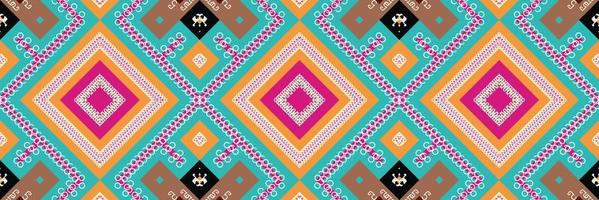 étnico asteca ikat padrão sem costura têxtil ikat design padrão sem emenda design de vetor digital para impressão saree kurti borneo tecido asteca escova símbolos amostras elegantes
