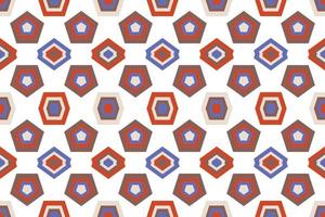 mosaico formas geométricas modernas vetor padrão sem emenda consiste em um poliedro, como um triângulo quadrado de círculo usado na indústria têxtil, padrão de tecido, papel, papel de parede, capa de livro