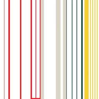 O tecido listrado com padrão sem costura de toldo imprime um padrão de listras simétricas com listras de toldo verticais em pequena escala, semelhantes às listras em um bastão de doces. vetor