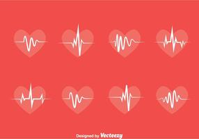 Vector de coleção de ritmo cardíaco