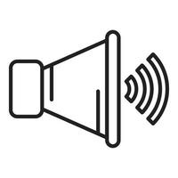 vetor de contorno do ícone de alto-falante. interface de botão